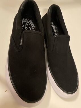 LUGZ Black Slip-On Canvas Sneakers